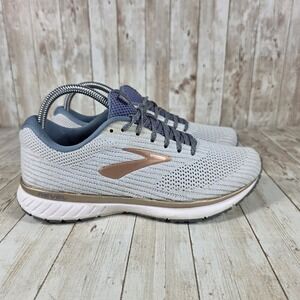Brooks Revel‎ 3 Running Shoes Lightweight Athletic Sneakers Gray Rose Gold 8